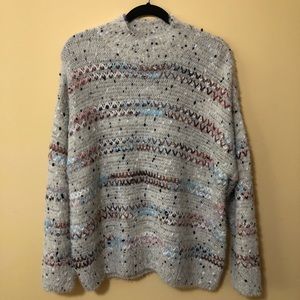 New Love at First Find Oatmeal Mock Neck Sweater Large